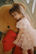 Konges Sløjd sukienka dziecięca FAY DRESS GRS kolor różowy mini rozkloszowana KS104296
