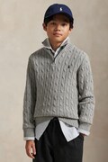 Polo Ralph Lauren pulover de bumbac culoarea gri, 323868894010