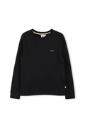 BOSS bluza dziecięca kolor czarny gładka J52348