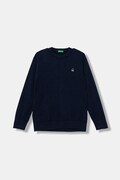 United Colors of Benetton sweter bawełniany dziecięcy kolor granatowy lekki 120YC108S