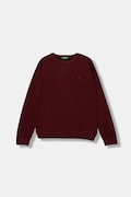 Дитячий бавовняний светр United Colors of Benetton колір бордовий легкий 120YC108S