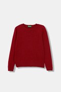 Detský sveter s prímesou vlny United Colors of Benetton červená farba, ľahký, 106WC108R