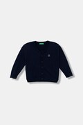 Otroška bombažna jopica United Colors of Benetton mornarsko modra barva, 120YG600G
