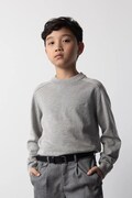 Coccodrillo sweter bawełniany dziecięcy kolor szary ELEGANT JUNIOR BOY