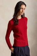 Polo Ralph Lauren пуловер дамски с добавен кашмир червен 211971865