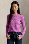 Polo Ralph Lauren sweter damski z dodatkiem kaszmiru fioletowy 211971865