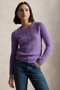 Polo Ralph Lauren sweter damski z dodatkiem kaszmiru fioletowy 211971865