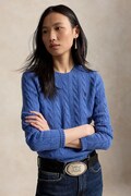 Polo Ralph Lauren sweter damski z dodatkiem kaszmiru niebieski 211971865