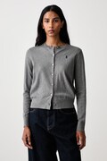 Polo Ralph Lauren кардиган з бавовною жіночий сірий 211971871