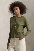 Polo Ralph Lauren kardigan damski kolor zielony lekki 211971871