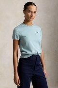 Polo Ralph Lauren pulover s kratkimi rokavi ženski z bombažem turkizen 211971872