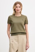 Polo Ralph Lauren πουλόβερ με κοντό μανίκι γυναικείο με βαμβάκι πράσινο 211971872