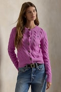 Polo Ralph Lauren kardigan wełniany damski fioletowy 211972104
