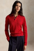 Polo Ralph Lauren sweter damski wełniany czerwony 211972132