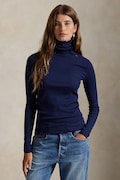 Polo Ralph Lauren sweter damski kolor granatowy lekki z golfem 211976982