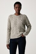 Polo Ralph Lauren πουλόβερ γυναικείο μάλλινο γκρί 211A91216