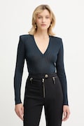 Elisabetta Franchi sweter damski kolor turkusowy lekki MK21S56E2