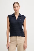 Tommy Hilfiger kamizelka bawełniana damski kolor granatowy lekki WW0WW45655