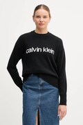 Calvin Klein Jeans sweter bawełniany damski kolor czarny lekki LV047C311G