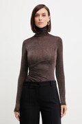 Pulover Simona Corsellini ženski, rjava barva, A25CPMG00801