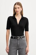 Simona Corsellini polo wełniane damski kolor czarny A25CPMGE0501