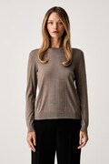 BOSS sweter damski wełniany Ferpina brązowy 50544987