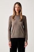 BOSS sweter damski wełniany Ferpina brązowy 50544987