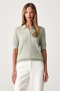 BOSS polo damskie wełniane Fidenka zielone 50545015