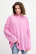 Pinko sweter wełniany damski kolor fioletowy lekki 105749 A2UN