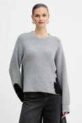 Pinko sweter z dodatkiem wełny damski kolor szary 105505 A2R1