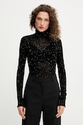 Pinko sweter damski kolor czarny lekki z półgolfem 105821 A2PM