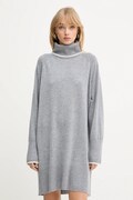 Pinko sukienka wełniana kolor szary mini oversize 105449 A2Q9