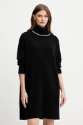 Pinko sukienka wełniana kolor czarny mini oversize 105449 A2Q9