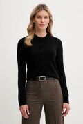 United Colors of Benetton kardigan z dodatkiem wełny damski kolor czarny lekki 102HD502B