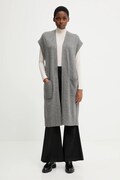United Colors of Benetton kardigan z dodatkiem wełny damski kolor szary 122HD6051