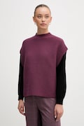 United Colors of Benetton kamizelka z dodatkiem wełny damski kolor fioletowy z półgolfem 1244D10EF