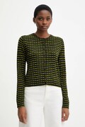 United Colors of Benetton kardigan damski kolor zielony lekki 12F3D5028