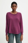 United Colors of Benetton sweter z dodatkiem wełny damski kolor fioletowy lekki 1Y6SD10EG