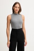 United Colors of Benetton top kolor szary z półgolfem 3P2Y3M06Y