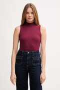 United Colors of Benetton top kolor bordowy z półgolfem 3P2Y3M06Y
