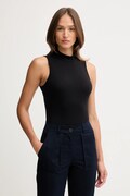 United Colors of Benetton top kolor czarny z półgolfem 3P2Y3M06Y