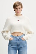 Tommy Jeans sweter z domieszką wełny damski kolor biały DW0DW21677