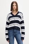 Tommy Jeans sweter bawełniany damski kolor granatowy DW0DW21682