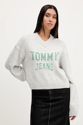 Tommy Jeans sweter z domieszką wełny damski kolor szary DW0DW21711