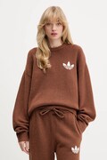 Pulover s dodatkom vune adidas Originals Knitted Sweater boja: smeđa, KF2340