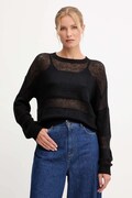 Patrizia Pepe pulover din amestec de lână culoarea negru, light, 2K0335 K296