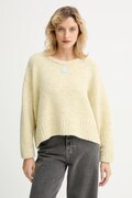 American Vintage sweter z dodatkiem wełny damski kolor żółty ciepły EAST18VM
