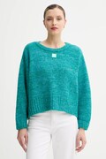 American Vintage sweter z dodatkiem wełny damski kolor turkusowy ciepły EAST18VM
