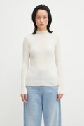 Lacoste pulover de lână culoarea bej, light, cu turtleneck, AF4189