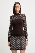 Guess pulover din amestec de lână AUBREY culoarea maro, cu turtleneck, W5BR24 Z3JD2